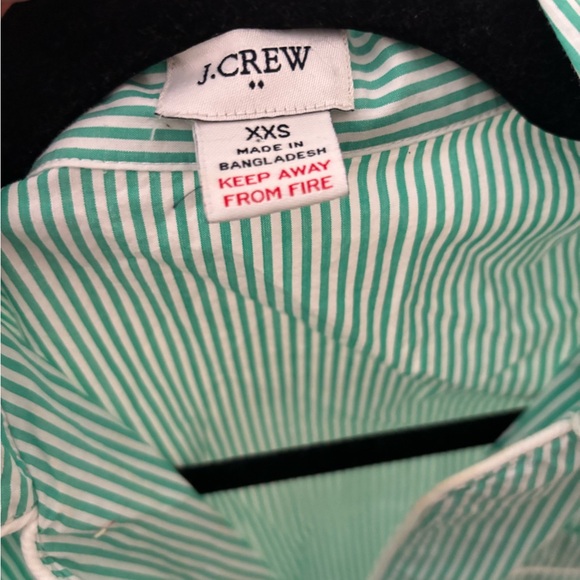 J. Crew Women's Striped Mint Pajama Set - Picture 5 of 7